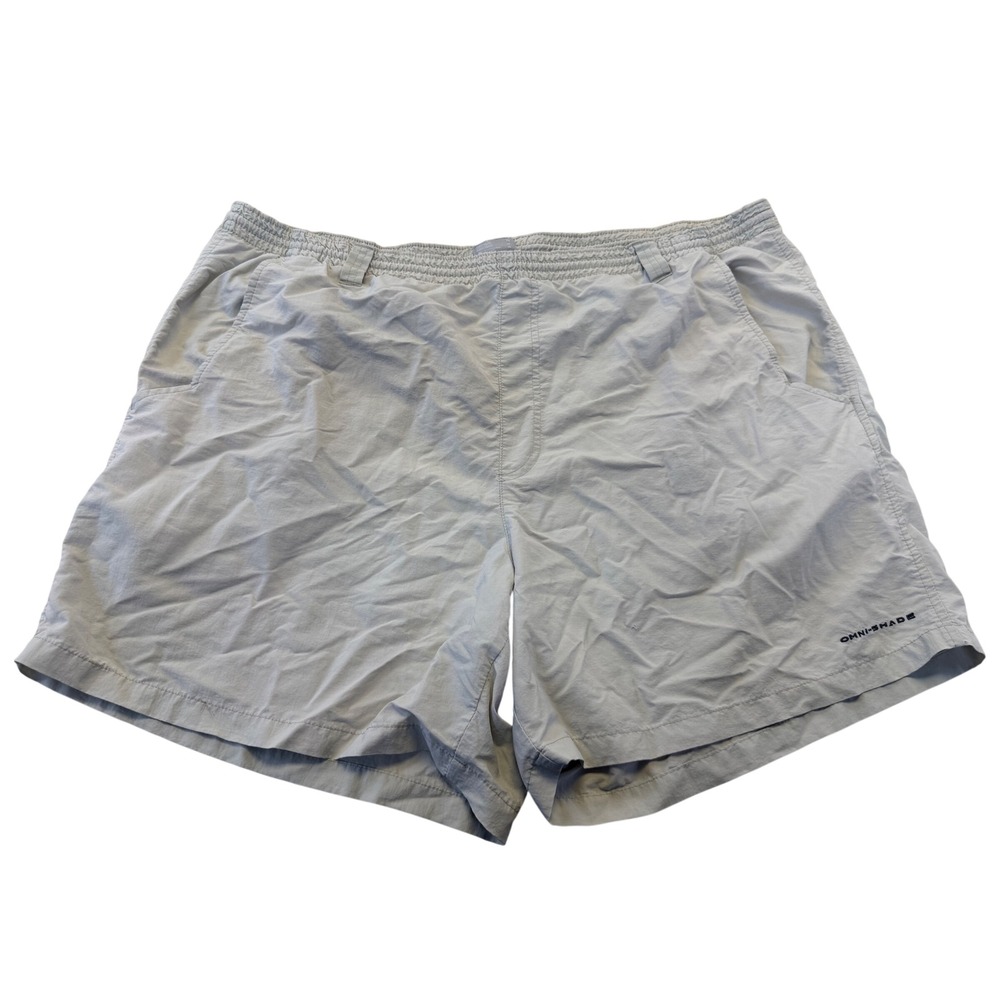 Columbia PFG Mens Gray Omni-Shade Performance Fishing Gear Shorts XL